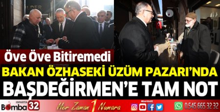 Bakan Özhaseki, Üzüm Pazarı'nı inceledi