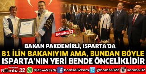 BAKAN PAKDEMİRLİ'YE FAHRİ DOKTORA PAYESİ VERİLDİ