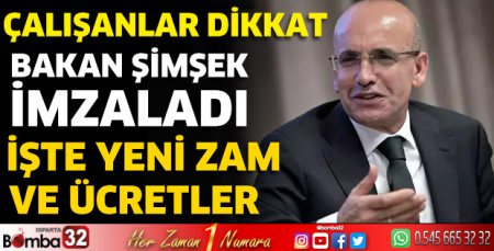 Bakan Şimşek imzaladı