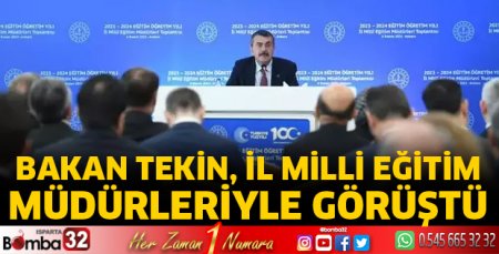 Bakan Tekin, il milli eğitim müdürleriyle görüştü