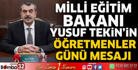 Bakan Tekin'den 'Öğretmenler Günü' mesajı
