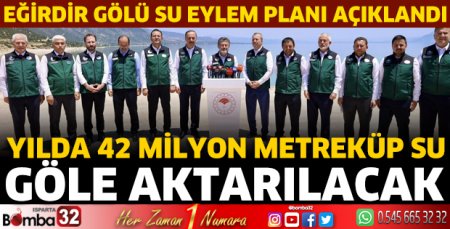 Bakan Yumaklı, 'Eğirdir Gölü Su Eylem Planı'nı açıkladı