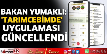Bakan Yumaklı: 'TarımCebimde' uygulaması güncellendi
