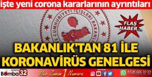 Bakanlık'tan 81 ile koronavirüs genelgesi 
