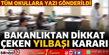 Bakanlıktan dikkat çeken yılbaşı kararı