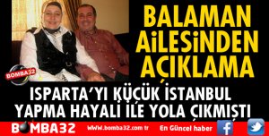 BALAMAN AİLESİNDEN AÇIKLAMA