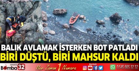 Balık avlamak isterken bot patladı