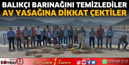 Balıkçı barınağını temizlediler