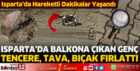 Balkondan tencere, tava, bıçak fırlattı
