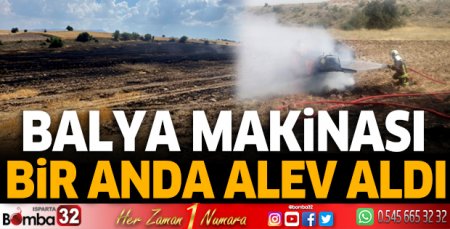 Balya makinasından yangın çıktı