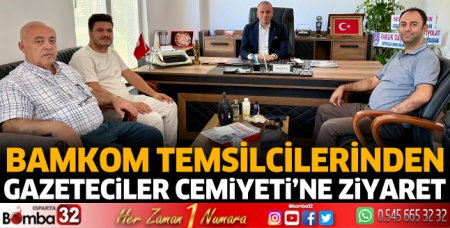 BAMKOM Temsilcilerinden Gazeteciler Cemiyeti’ne ziyaret