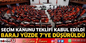 Baraj yüzde 7'ye düşürüldü