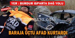 Baraja uçtu  AFAD kurtardı