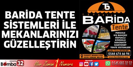 Barida Tente Sistemleri ile mekanlarınızı güzelleştirin