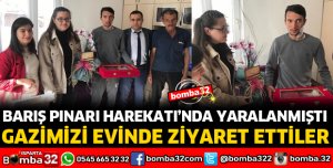 BARIŞ PINARI HAREKATINDA YARALANAN OSMAN YILMAZ'I EVİNDE ZİYARET ETTİLER