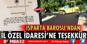 BARO BAŞKANI GÖKMENOĞLU'NDAN İL ÖZEL İDAREYE TEŞEKKÜR