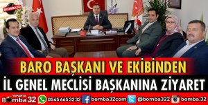 BARO BAŞKANINDAN İL GENEL MECLİS BAŞKANI KESKİN'E ZİYARET