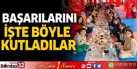 Başarılarını böyle kutladılar