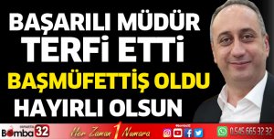 Başarılı müdür terfi etti