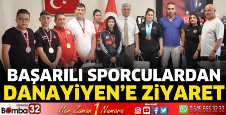 Başarılı sporculardan Danayiyen'e ziyaret