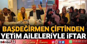 Başdeğirmen çifti yetim ailelerle iftarda buluştu