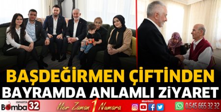 Başdeğirmen çiftinden bayramda anlamlı ziyaret