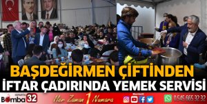 Başdeğirmen çiftinden yemek servisi