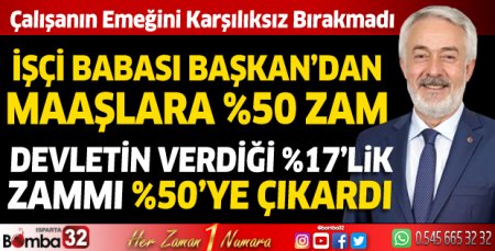 Başdeğirmen işçinin alın terini karşılıksız bırakmadı: Yüzde 50 zam yaptı