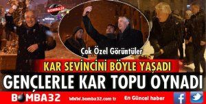 BAŞDEĞİRMEN KAR TOPU OYNADI