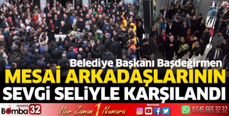 Başdeğirmen mesai arkadaşlarının sevgi seliyle karşılandı