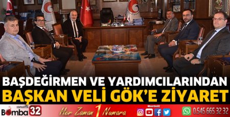Başdeğirmen ve yardımcılarından Başkan Gök'e ziyaret