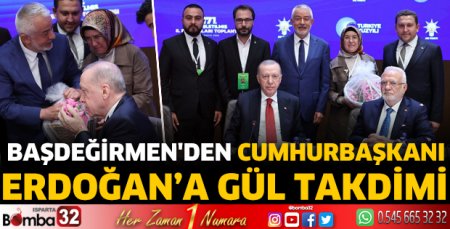 Başdeğirmen'den Cumhurbaşkanı Erdoğan’a gül takdimi 