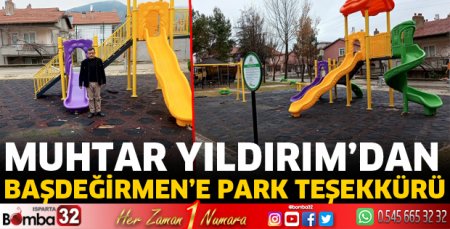 Başdeğirmen'e park teşekkürü