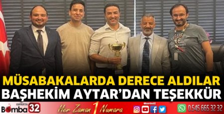 Başhekim Aytar’dan teşekkür
