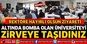 BASIN MENSUPLARINDAN REKTÖRE HAYIRLI OLSUN ZİYARETİ