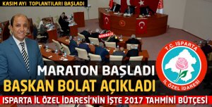 BAŞKAN ALİ BOLAT AÇIKLADI  İŞTE O BÜTÇE 
