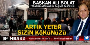BAŞKAN ALİ BOLAT'TAN TERÖRE TEPKİ 