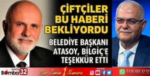 Başkan Atasoy'dan Bilgiç'e teşekkür