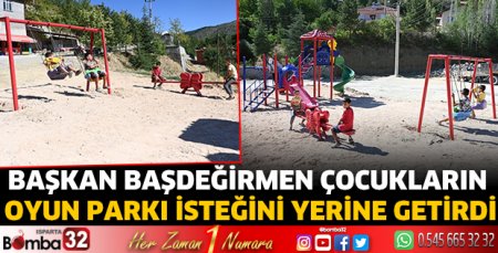 Başkan Başdeğirmen çocukların oyun parkı isteğini yerine getirdi