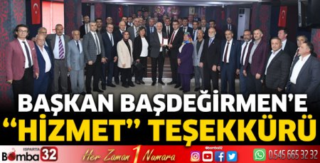 Başkan Başdeğirmen’e “hizmet” teşekkürü