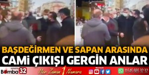 Cami çıkışı gergin anlar