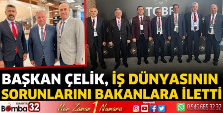 Başkan Çelik, iş dünyasının sorunlarını bakanlara iletti