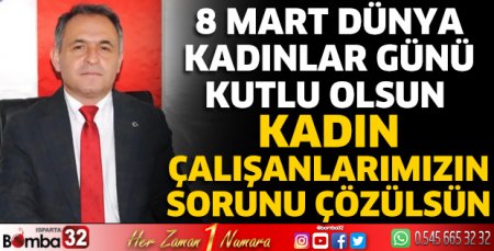 Başkan Çiçen'in 8 Mart mesajı