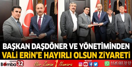 Başkan Daşdöner'den Vali Erin'e ziyaret 