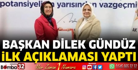 Başkan Dilek Gündüz’den ilk açıklama