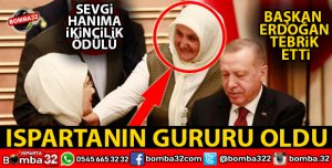 BAŞKAN ERDOĞAN ÖDÜL ALAN ISPARTALI SEVGİ KÜÇÜKSAVLIYI KUTLADI