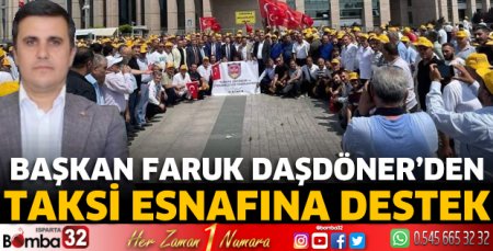 Başkan Faruk Daşdöner’den taksi esnafına destek