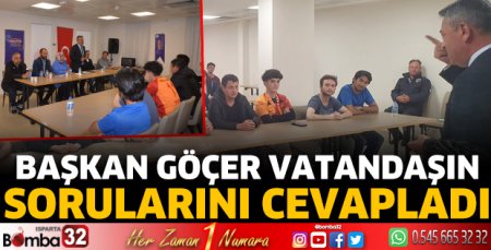 Başkan Göçer vatandaşın sorularını cevapladı