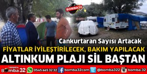 BAŞKAN GÖK ALTINKUM PLAJINA EL ATTI