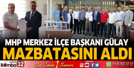Başkan Gülay, mazbatasını aldı